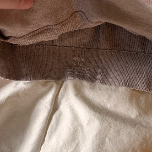 Women's Ribbed Knit Bralettes - Taupe - Picture 4 of 4